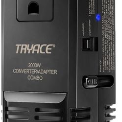 TryAce Travel Voltage Converter Adapter Combo, 2000W Power Converter Step Down 220 to 110V for Hair Dryer Steam Iron Electric Kettle, Power Adapter Wo