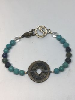 Bracelet with stones and bronze