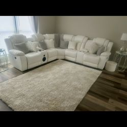 Beautiful white Bluetooth sectional
