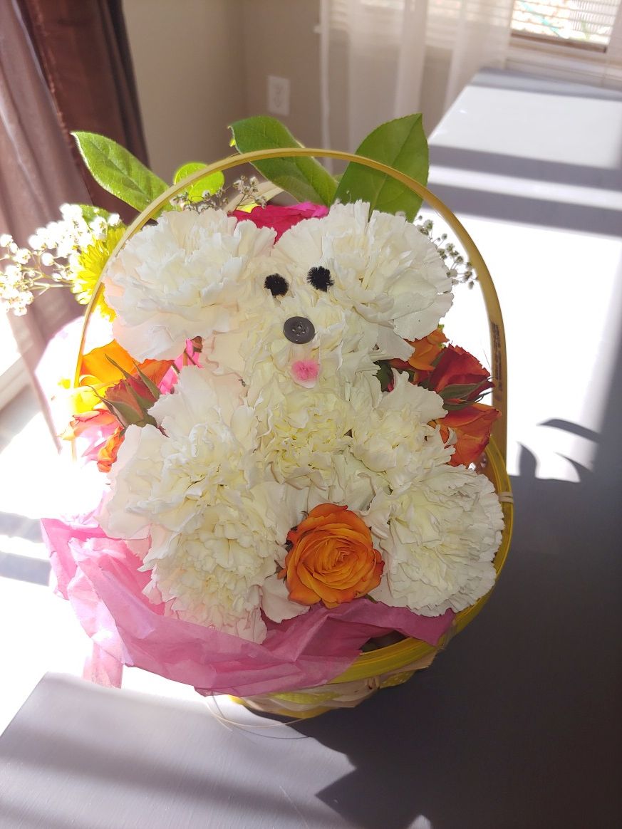Happy Mother's Day!Puppy flower Arrangements