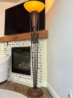 Vintage 74” Floor Lamp – Heavy, Antique-Style, High Quality