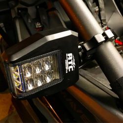 New UTV RZR Razor Polaris Canam Led Lights Side Mirror Set Universal Clamp