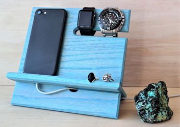 Bright Teal Universal Cell Phone Docking Station - Apple Watch iPhone Android Samsung