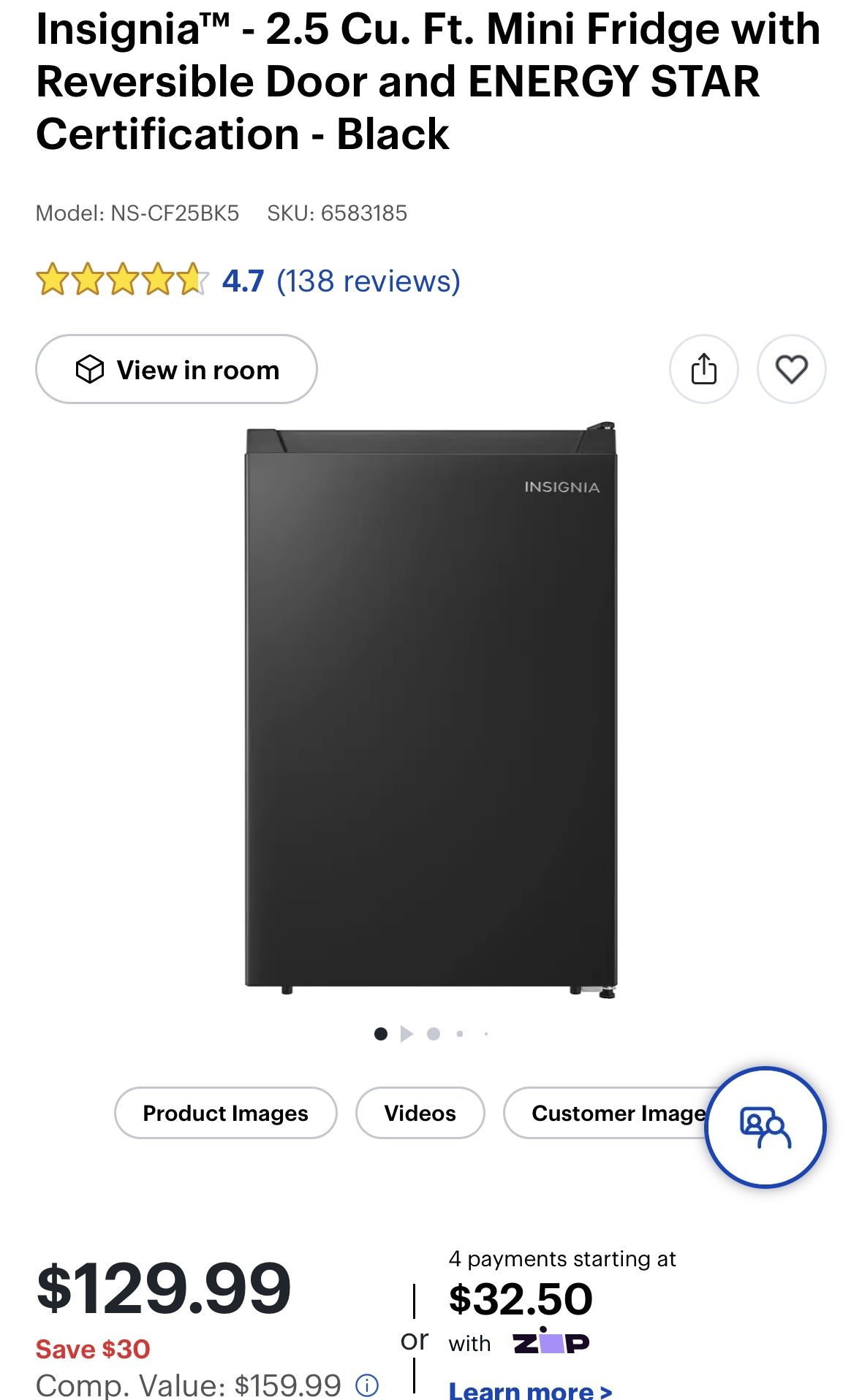 Open Box Mini Fridge . Brand New 