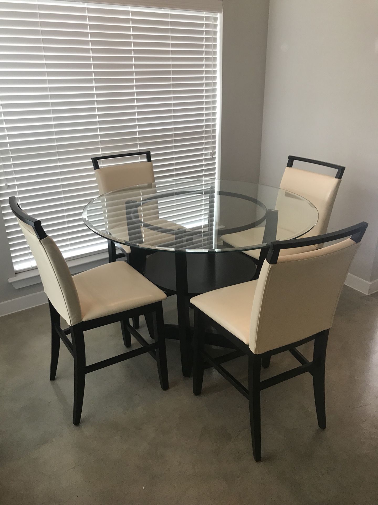 Ciara espresso round dining table sales