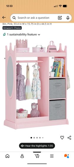 Pink clothes rack