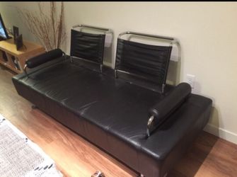 Designer leather sofa