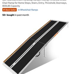 10 Feet Portable Wheelchair Ramp with Support Legs