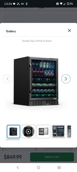 NewAir (23.5" W) 177 -Can Capacity Black Built-in/Freestanding Indoor Beverage Refrigerator
