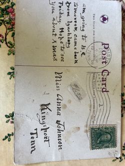 1908 Postcard With Vintage Postage 