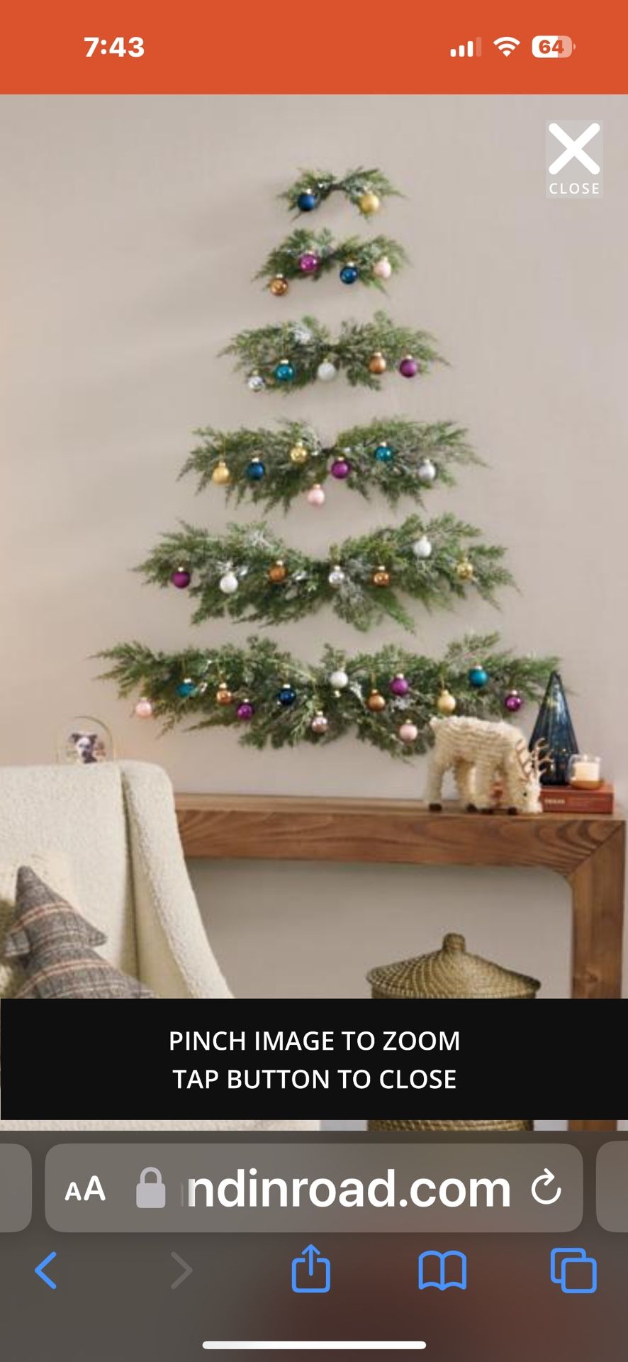 Grandinroad Wall Pine Tree New In Box!