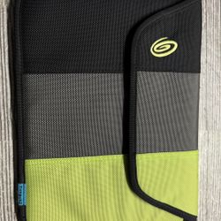 Timbuk2 Tablet Pad Sleeve Green Grey Black 11” X 8”protector Case Canvas