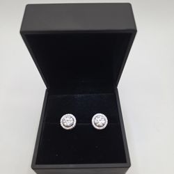 Iced Out Earrings Pass Diamond Tester 