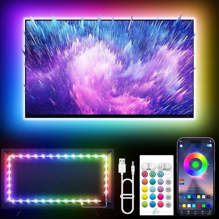 LED Smart Light Strip | RGB Color Changing | TV Backlight | App + Remote Control | 16ft