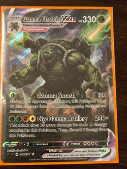 Gamma Blastoise VMAX – Hulk Fan Art Pokémon Card