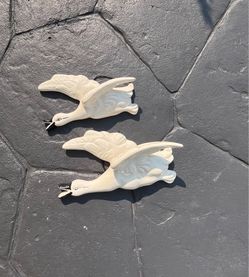 Ceramic Flying Seagull Wall Plaques Set of 2