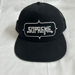 Supreme Highest Mesh Back 5-Panel cap in black