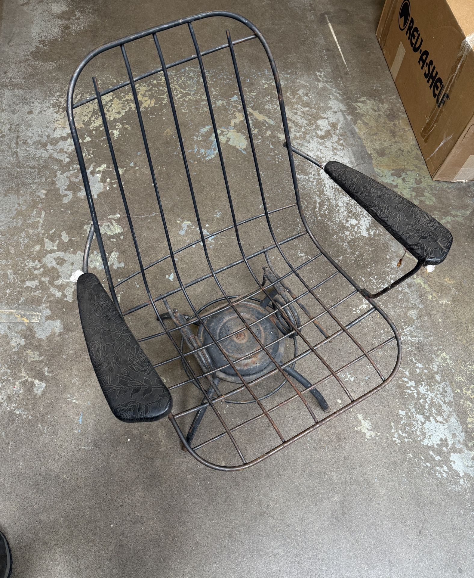 MCM Homecrest Wrought Iron Swivel Rocking Chair