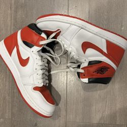 Jordan High Red White Size 8 Men Used