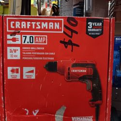 Craftsman 7.0 Amp 3/8" 10mm Corded Drill/Driver. 