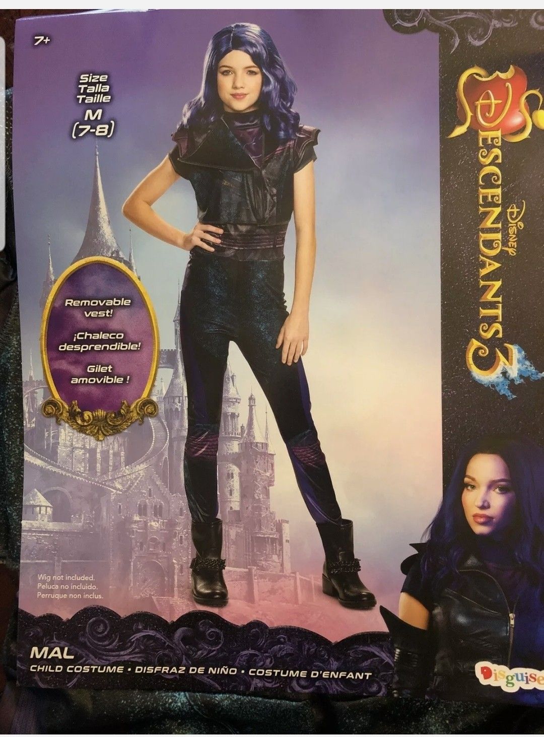Descendants 3 Mal Costume Size Medium 7-8