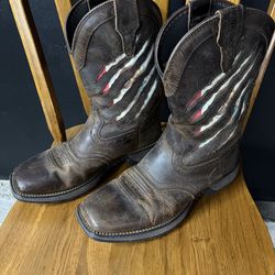 Men’s 10.5D Leather Western Work Boots