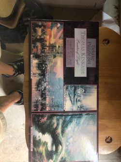 Thomas Kinkade deluxe puzzle set Collectible