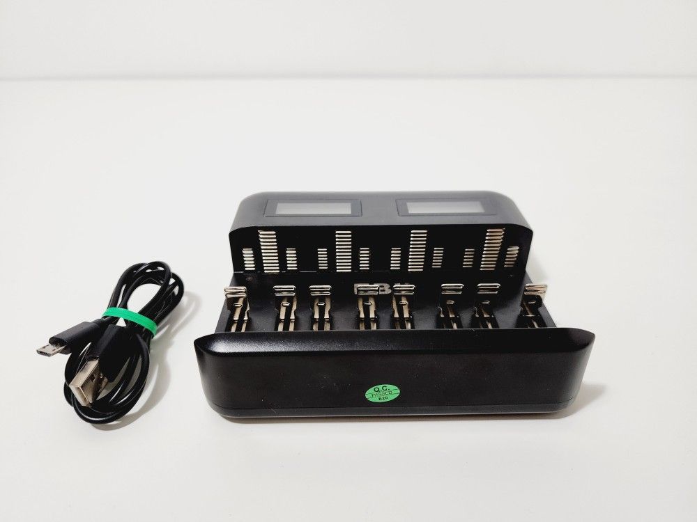EBL 8 Bay LCD Display Universal Battery Charger USB For Ni-MH AA AAA C D Battery