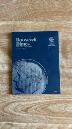 Whitman Roosevelt Dime Folder 1946 to 1964  w/  40  90% Silver Dimes