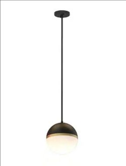 Orein 1-Light Matte Black Globe Integrated LED Pendant Light