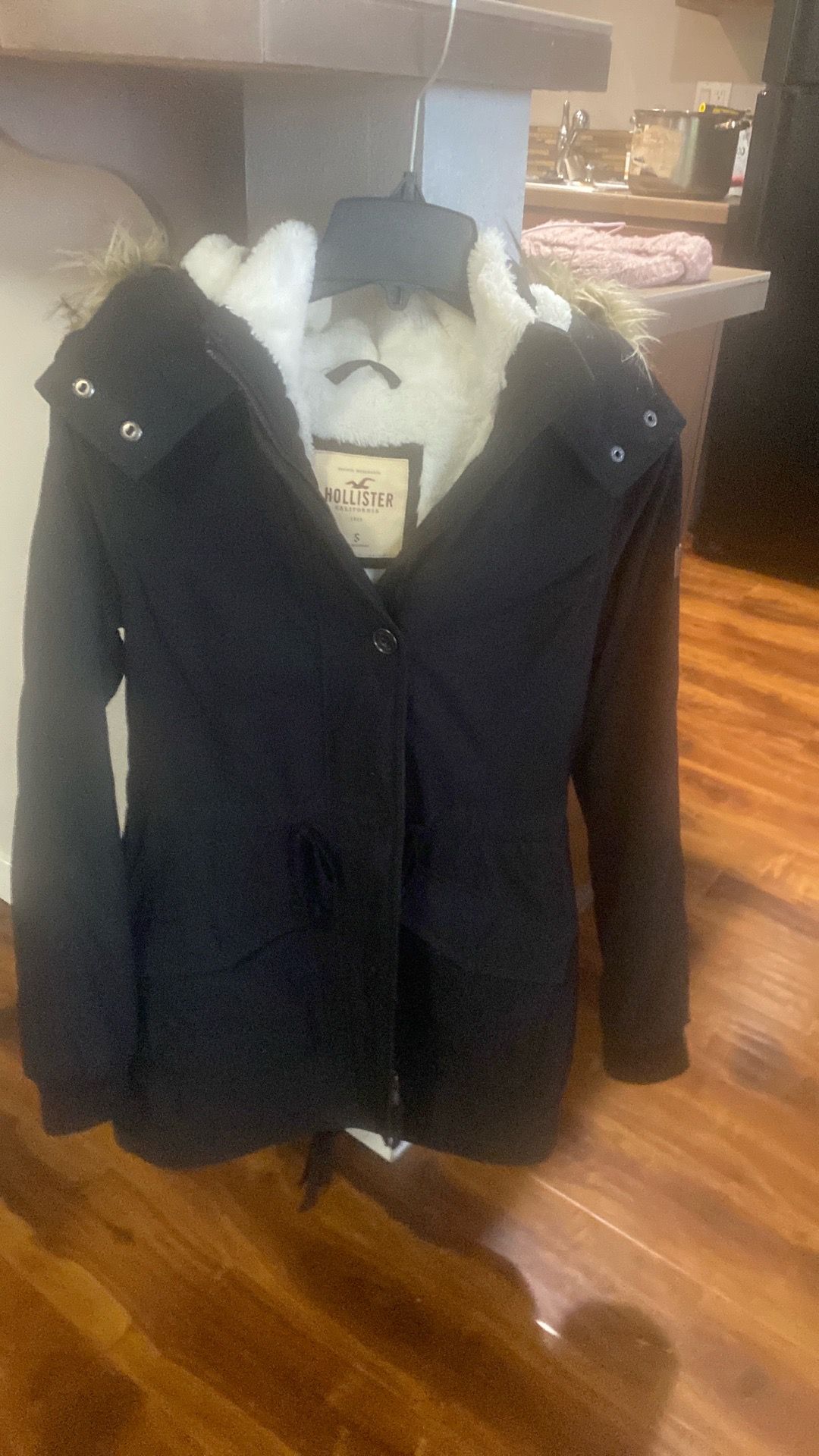 Womens small Hollister Black coat