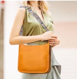 KITATU Crossbody Bag for Women Hobo Handbags 2 Straps Purse Vegan Leather Yellow