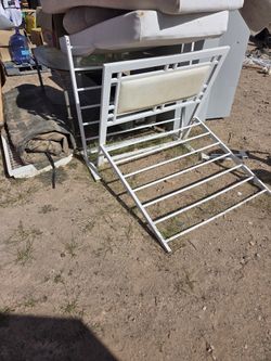 White Metal Bed Frame Twin Size