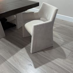 Foley Faux Mohair Grey Dining Armchair - From Crate And Barrel