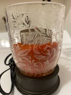 Electric Etched glass scented beaded lamp