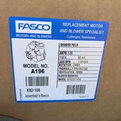 Fasco motor blower