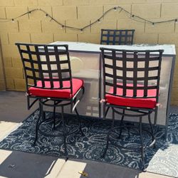 Outdoor Bar with 3 Chairs