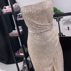 Champagne Sequins Dress 