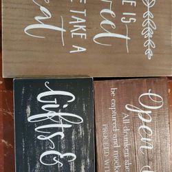 Wooden wedding/event table signs