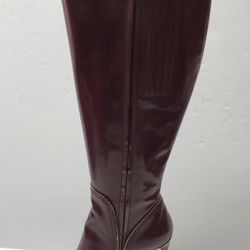 SALVATORE FERRAGAMO High Women’s Boot In Burgundy Size 9 *NEW*