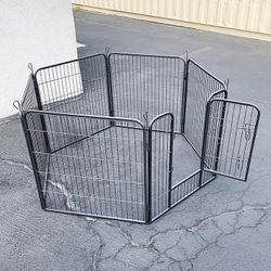 (NEW) $85 Heavy Duty 32” Tall x 32” Wide x 6-Panel Pet Playpen Dog Crate Kennel Exercise Cage Fence