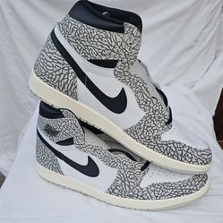 Jordan Air Jordan 1 Retro OG High White Cement Elephant Print DZ5485-052 Sneaker.. size 18M