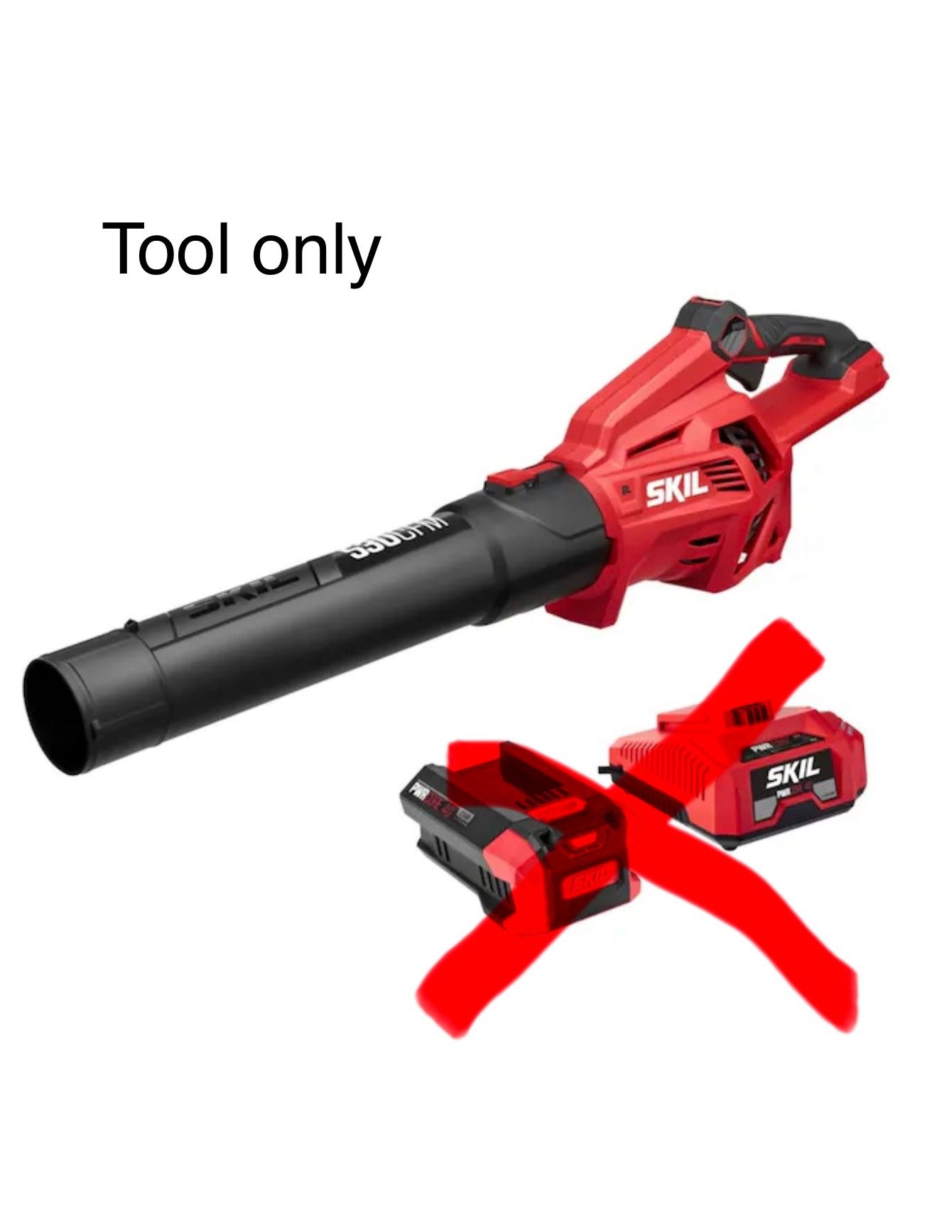 Leaf Blower -SKIL PWR CORE 40-volt 530-CFM 120-MPH