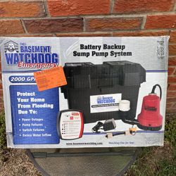 Basement Watchdog Emergency Battery Backup Sump Pump System Flood Water