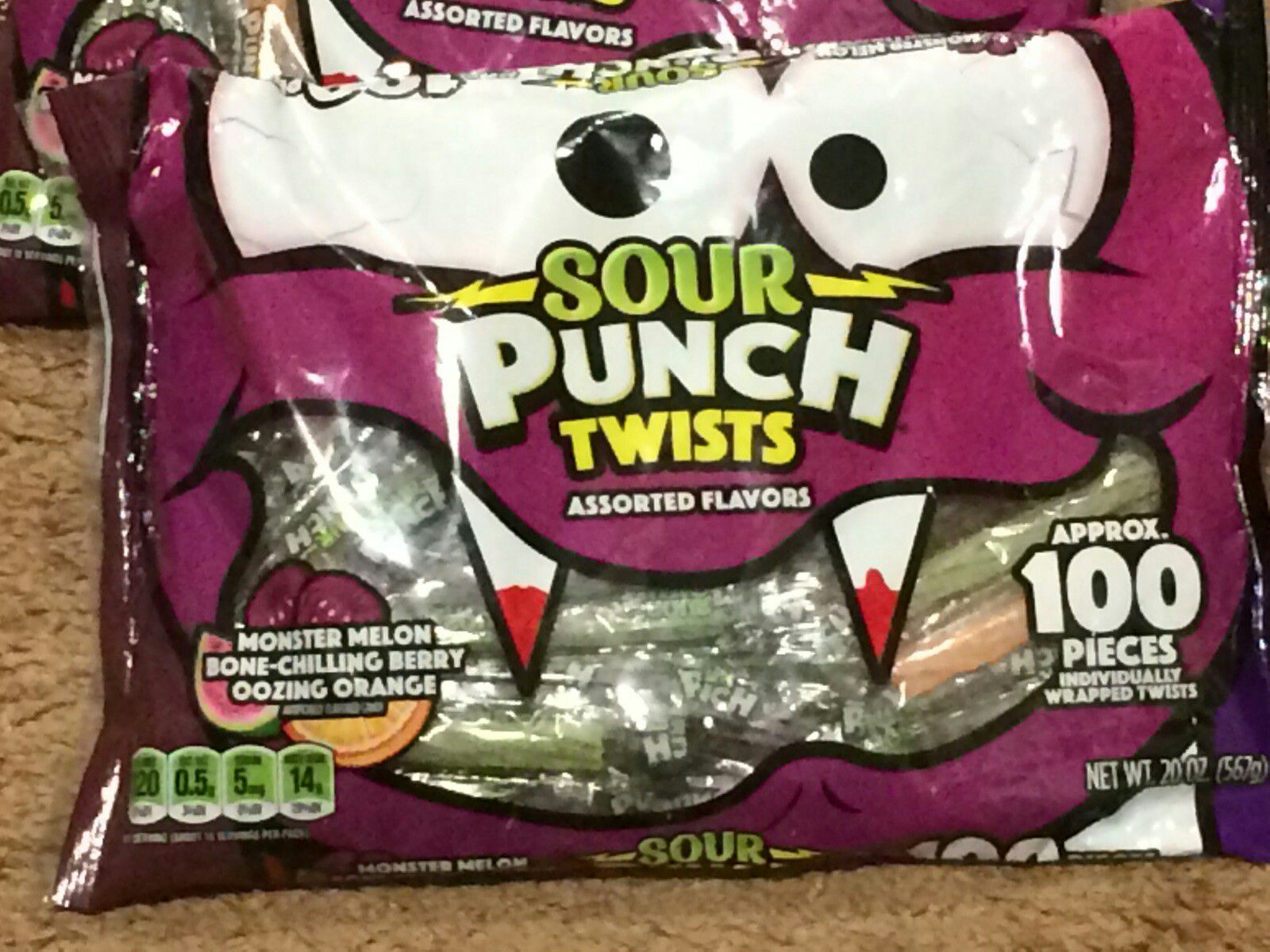 Sour Punch Twists Candy for Halloween 🍬🍭🍫