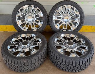 24" chrome 8 lug wheels tires we finance