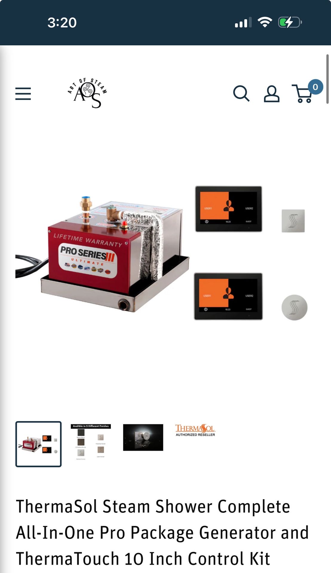 ThermaSol Steam shower Sauna