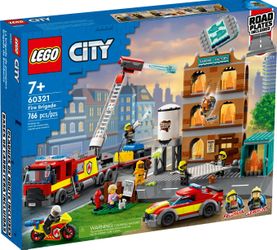 LEGO City Fire Brigade 60321 Building Set with Toy Fire Truck and Five Minifigures. Pretend Play Fire Engine Toy for Kids, Boys, and Girls Ages 7+