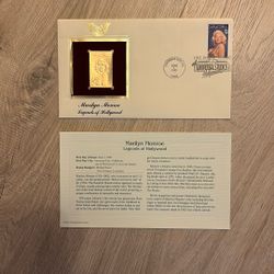 Marilyn Monroe First Day Cover with Metal Stamp Plate, 1995