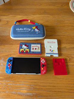 OLED Nintendo Switch + Hello Kitty Accessories